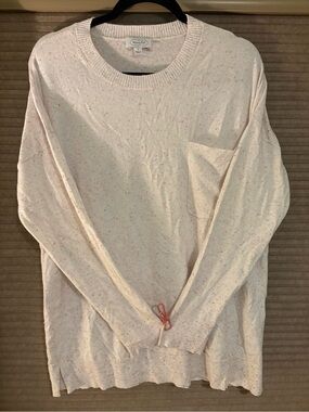 Mud Pie Cream Speckled Crewneck Pullover Sweater
